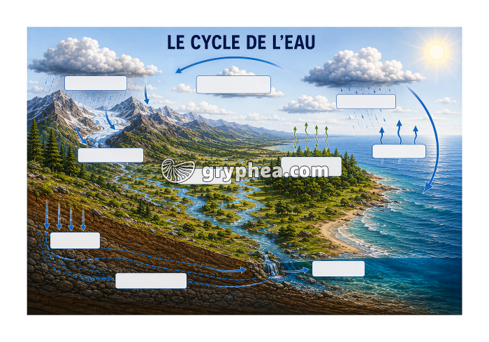 Le cycle de l'eau - version à compléter - gryphea.org